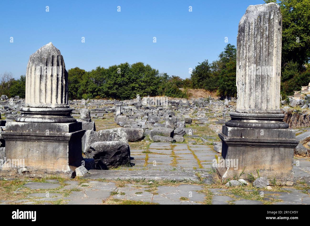 Griechenland, archäologische Ausgrabungsstätte der alten Philippi Stockfoto