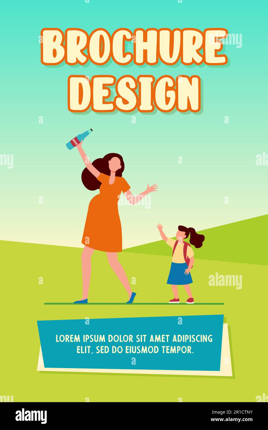 Schwangere Frau, die sich nicht um ihre Gesundheit kümmert Stock Vektor