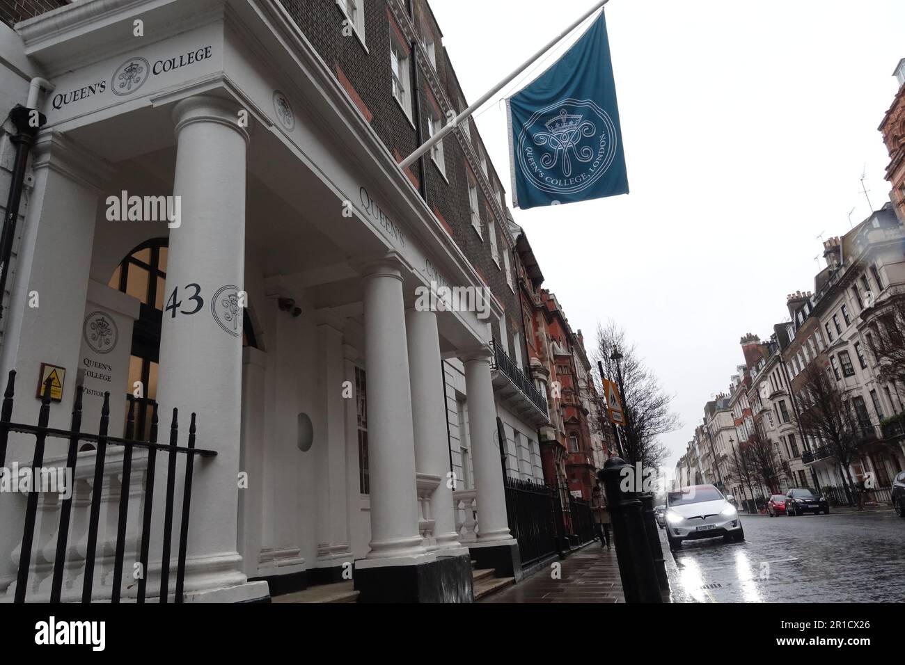 Queen's College, London ist eine unabhängige Mädchentagsschule, Harley Street London UK Stockfoto