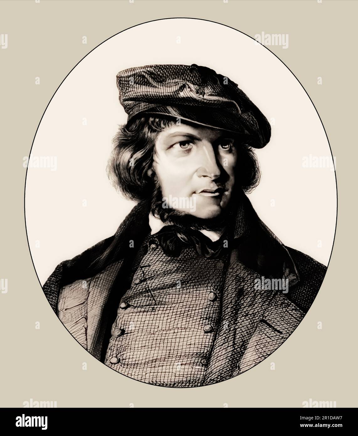 August Heinrich Hoffmann, Hoffmann von Fallersleben, 1798-1874, deutscher Dichter Stockfoto