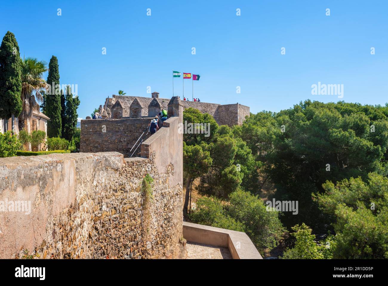 Burg Gibralfaro - Malaga, Andalusien, Spanien Stockfoto