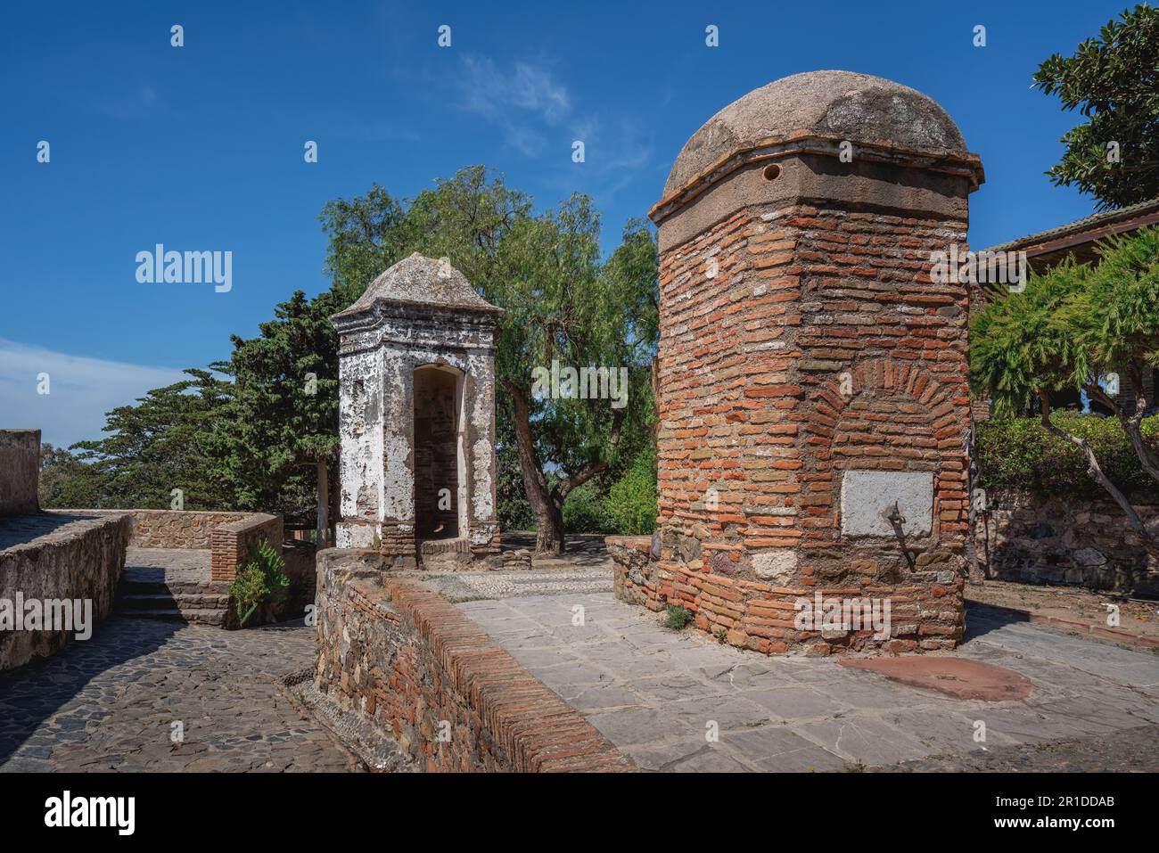 Burg Gibralfaro - Malaga, Andalusien, Spanien Stockfoto