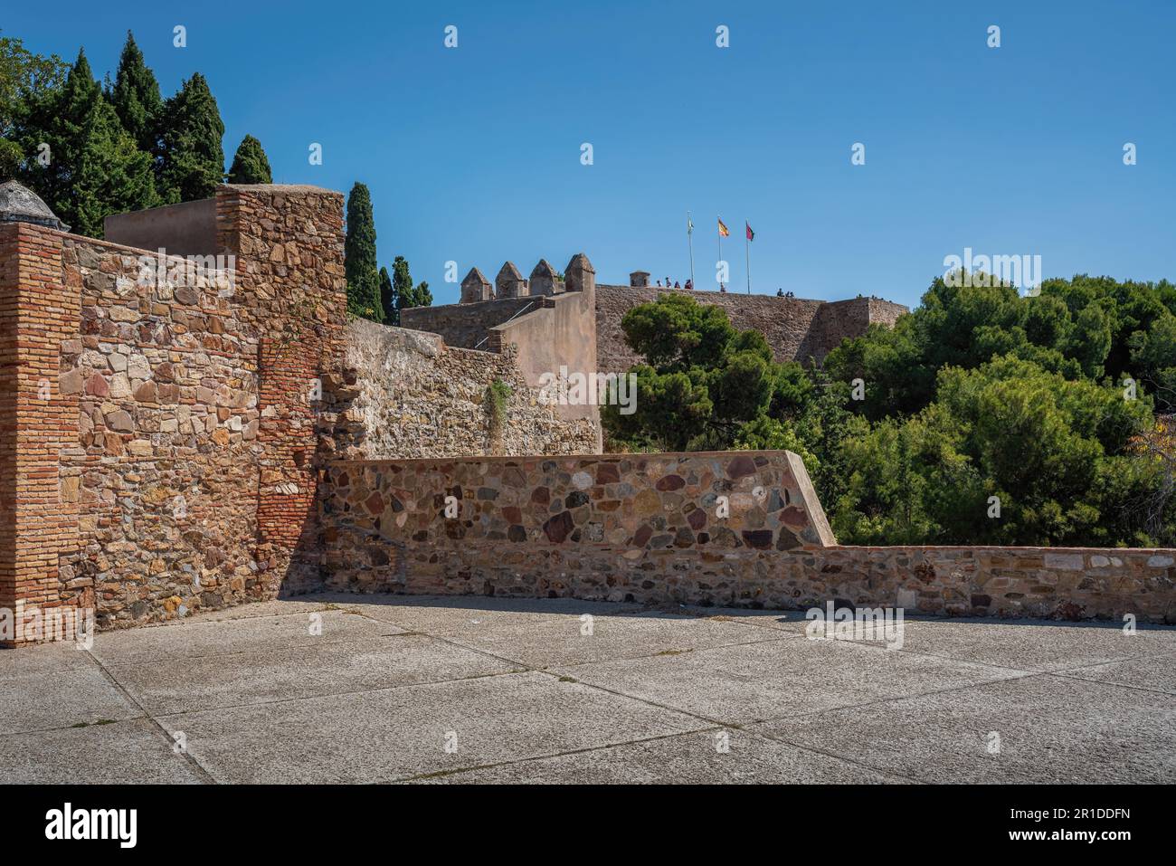 Burg Gibralfaro - Malaga, Andalusien, Spanien Stockfoto