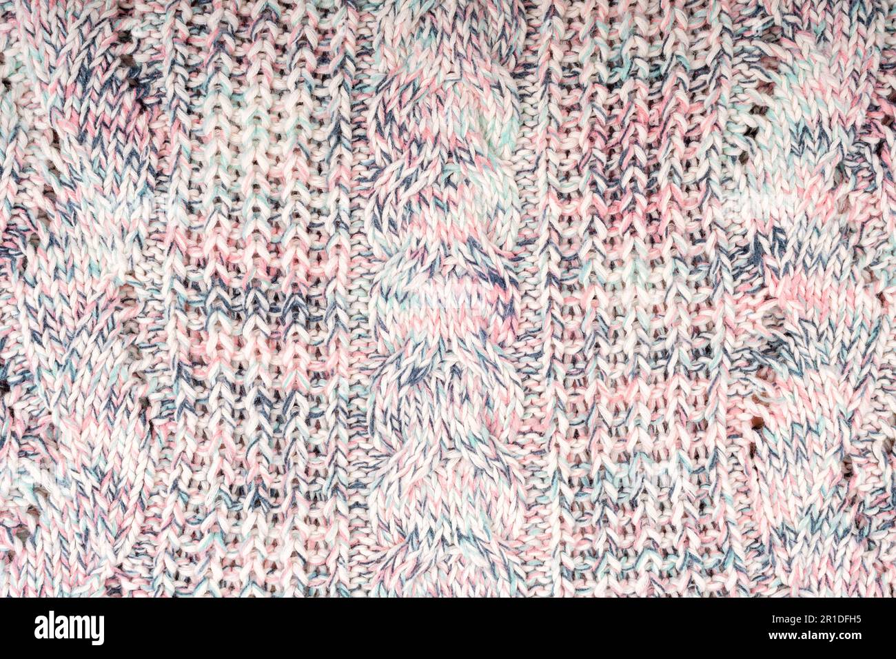 Melanges Wollgestrickmaterial, Struktur, Hintergrund. Stockfoto
