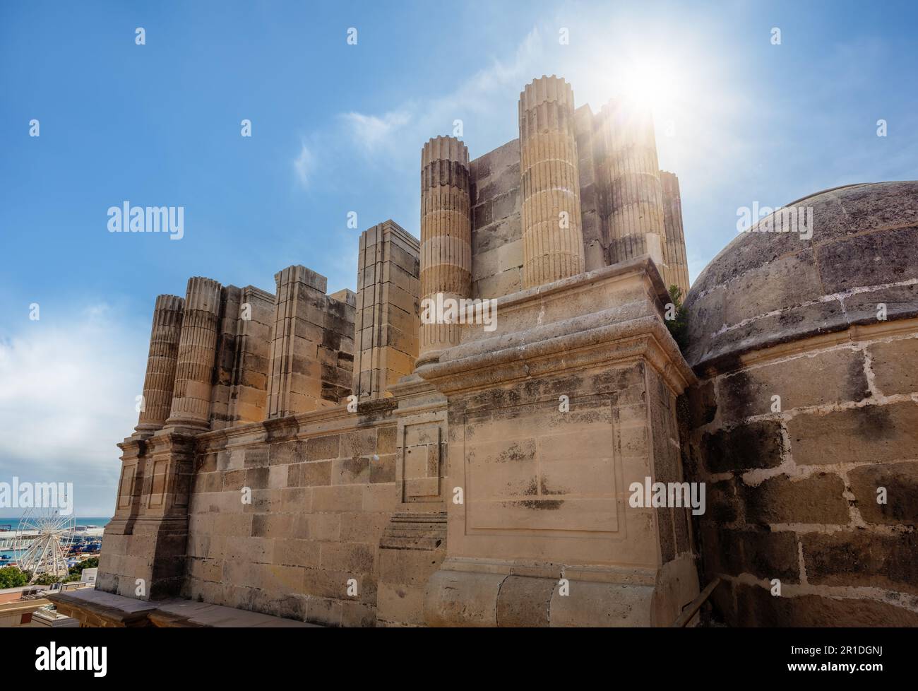 Unvollendeter Südturm der Kathedrale von Malaga - Malaga, Andalusien, Spanien Stockfoto