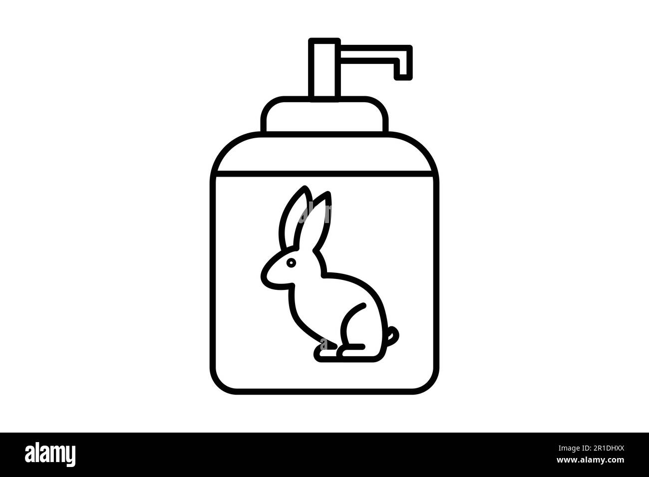 Symbol für PET-Shampoo. Stil des Liniensymbols. haustierpflege-Schild. Symbol für PET-Reinigung. Einfache Vektorkonstruktion editierbar Stock Vektor