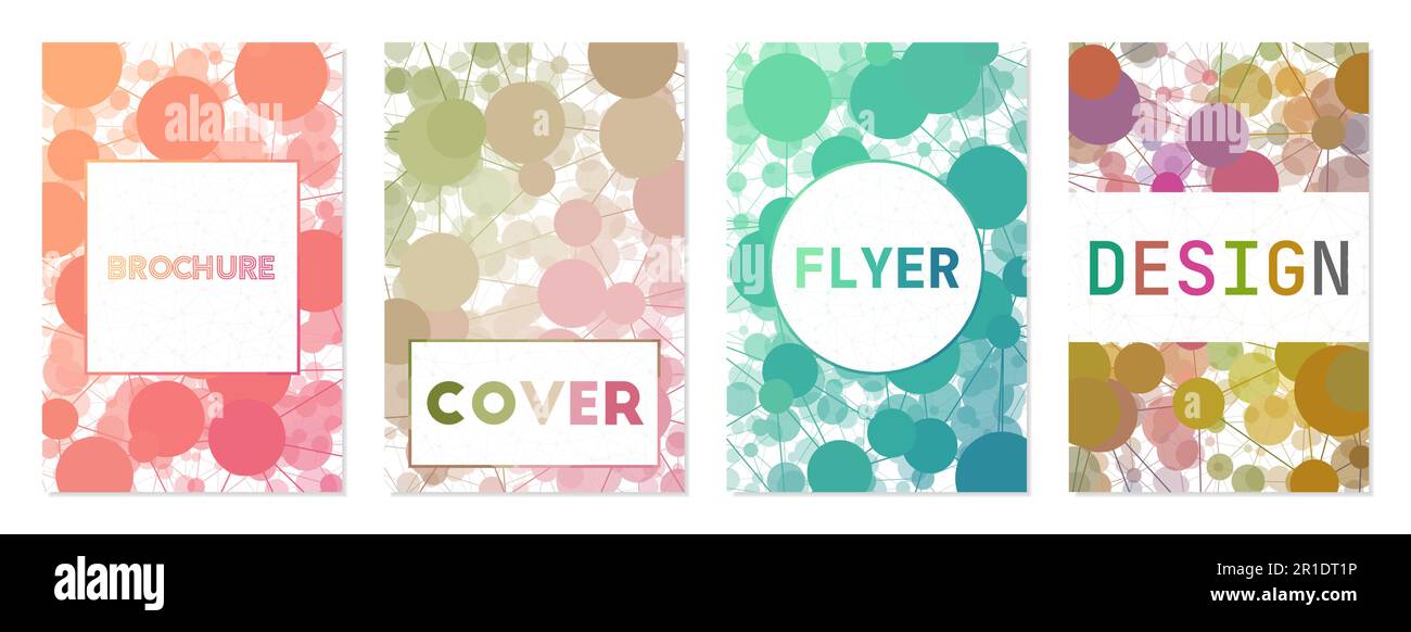 Abstraktes Posterset. Kann als Cover, Banner, Flyer, Poster, Visitenkarte, Broschüre. Kollektion mit authentischem geometrischem Hintergrund. Stock Vektor