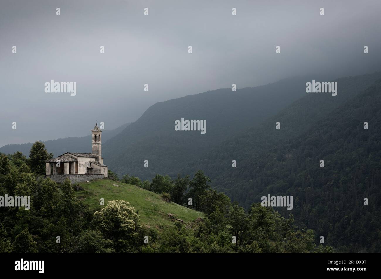 Dorf Rore, oberes Varaita-Tal, Cuneo, Piedmont, Italien Stockfoto