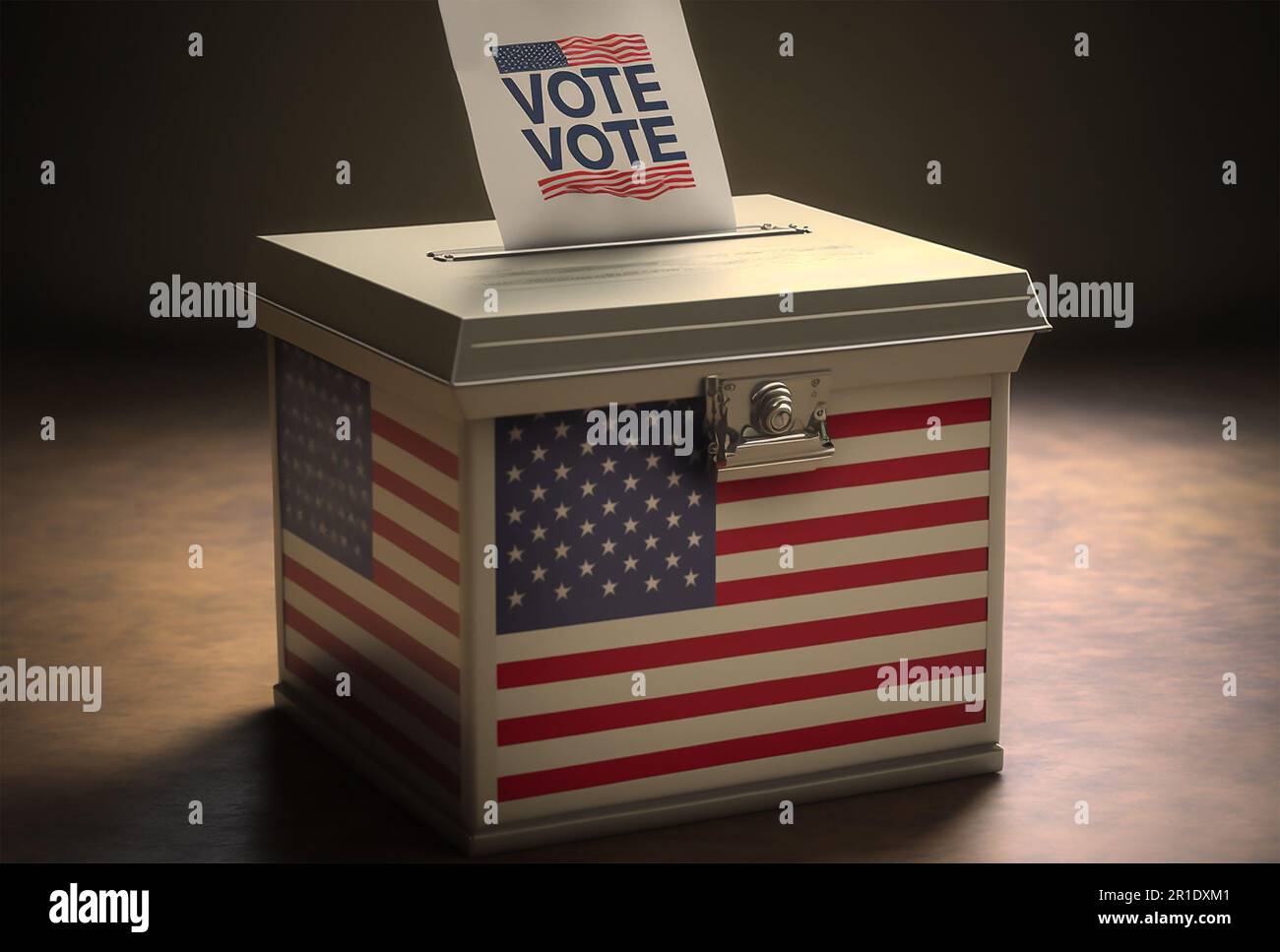 Wahlurnen - Vereinigte Staaten von Amerika Stockfoto