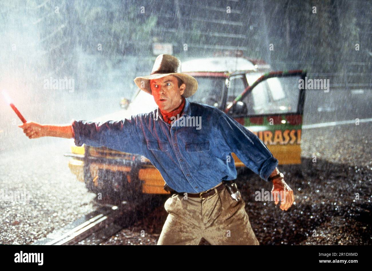 SAM NEILL in JURASSIC PARK 1993 Regisseur STEVEN SPIELBERG Roman Michael Crichton Drehbuch Michael Crichton und David Koepp Musik John Williams Amblin Entertainment / Universal Pictures Stockfoto