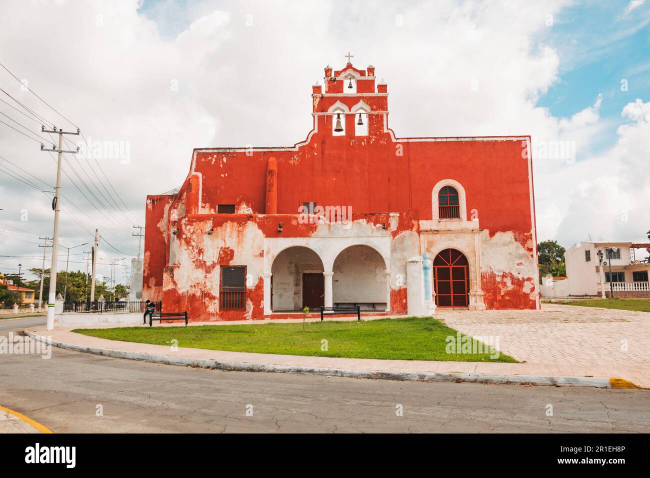 Parroquia San Francisco de Asís, eine Kirche, die 1517 in Campeche, Mexiko, erbaut wurde Stockfoto