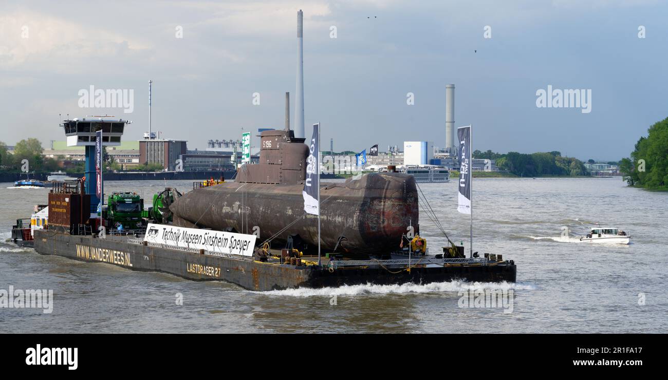 U-Boot kommt von Kiel über den Rhein ins Technik Museum Speyer