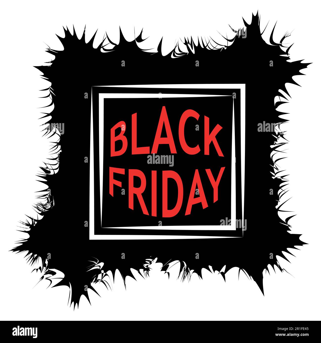 Poster-Sonderangebote für Black Friday. vektorrahmenform Crisbble Doodle, Pop-Art-Sprechblasen-Boom Stock Vektor