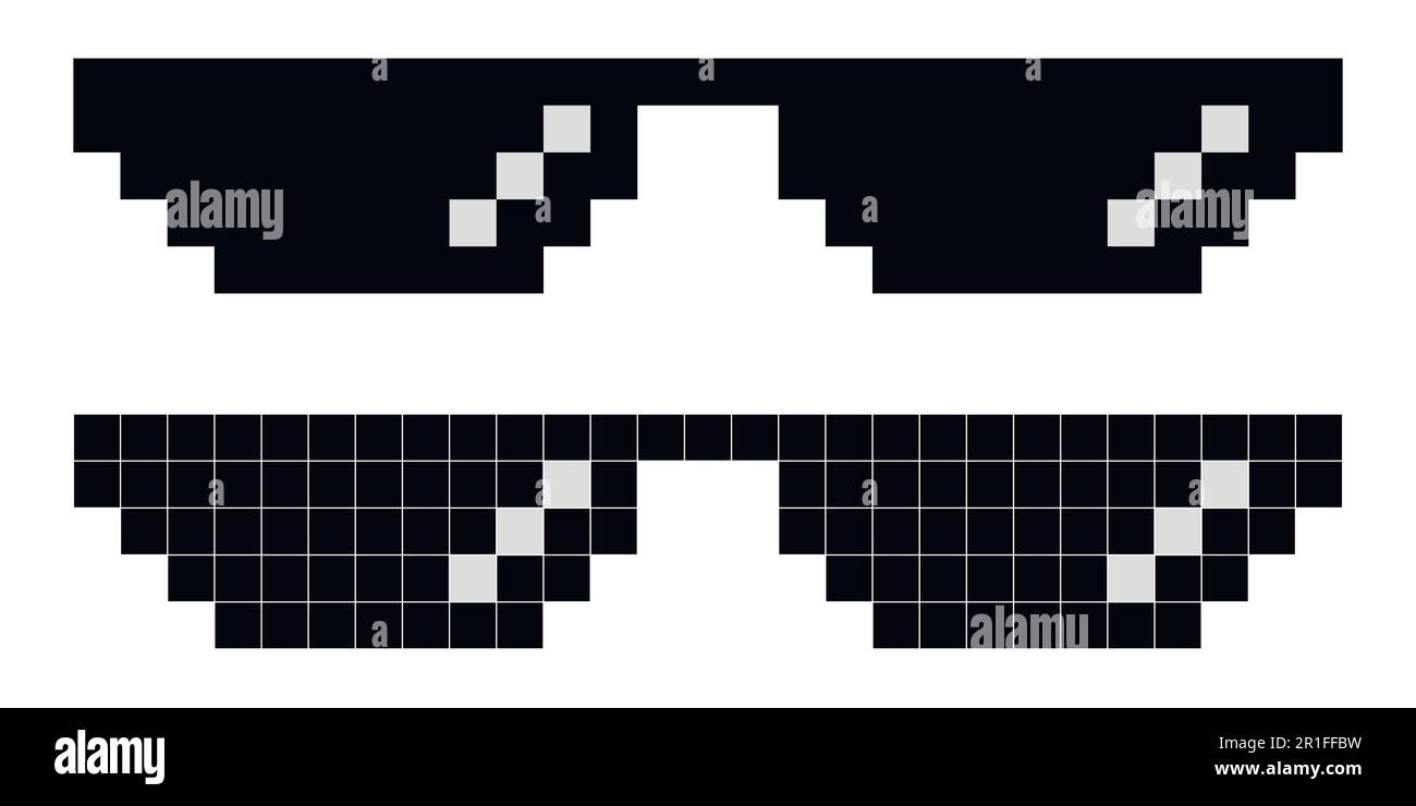 Brillen im Pixelstil Stock Vektor