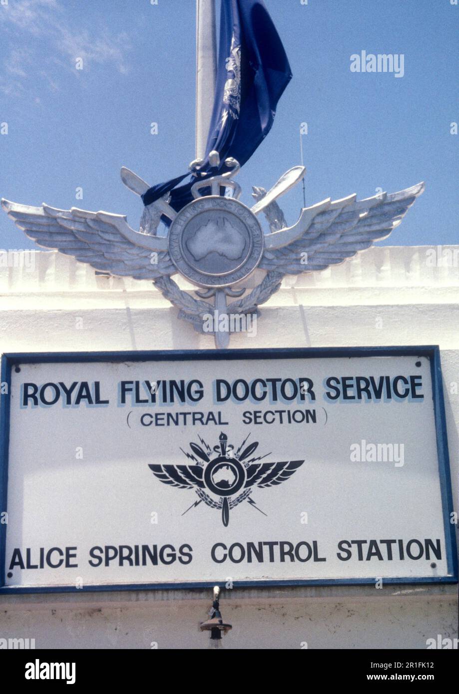 Royal Flying Doctor Service Hauptquartier in Alice Springs, Australien Stockfoto
