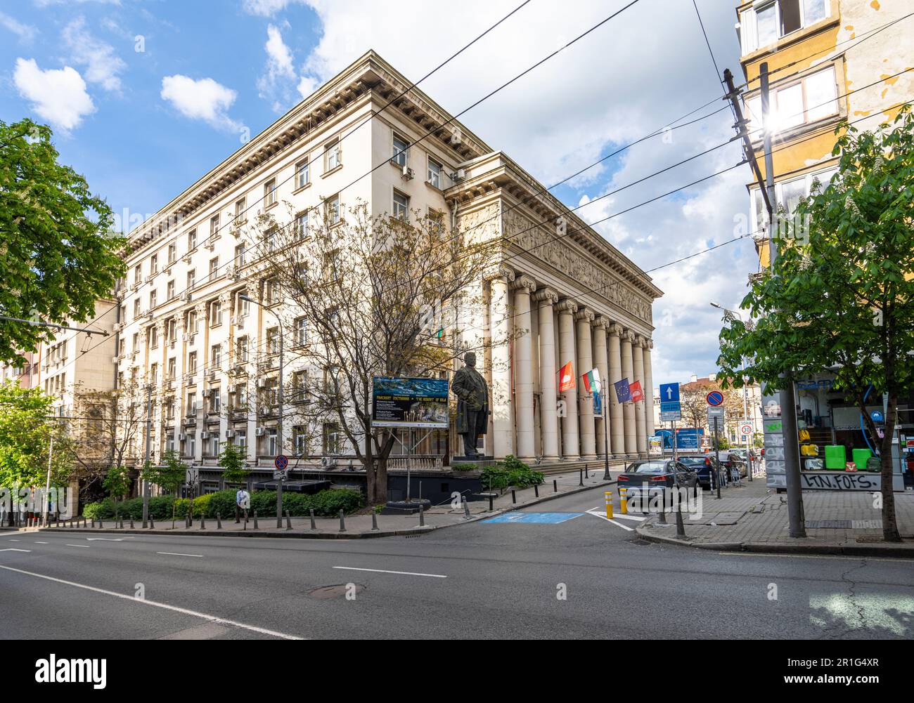 Sofia, Bulgarien. Mai 2023. Außenansicht der Oper und des Ballett-Sofia-Theaters im Stadtzentrum Stockfoto