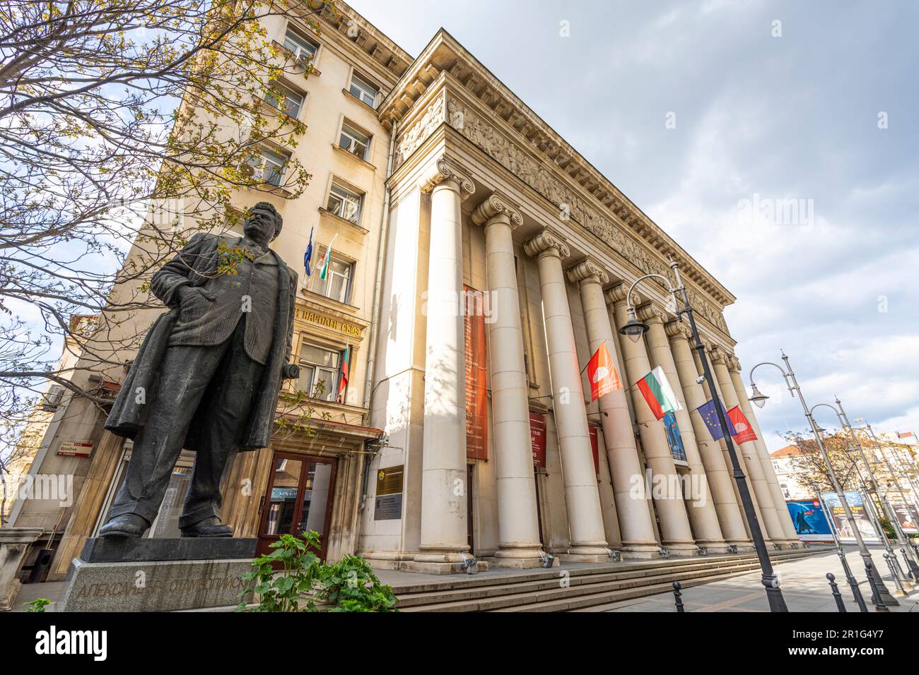 Sofia, Bulgarien. Mai 2023. Außenansicht der Oper und des Ballett-Sofia-Theaters im Stadtzentrum Stockfoto