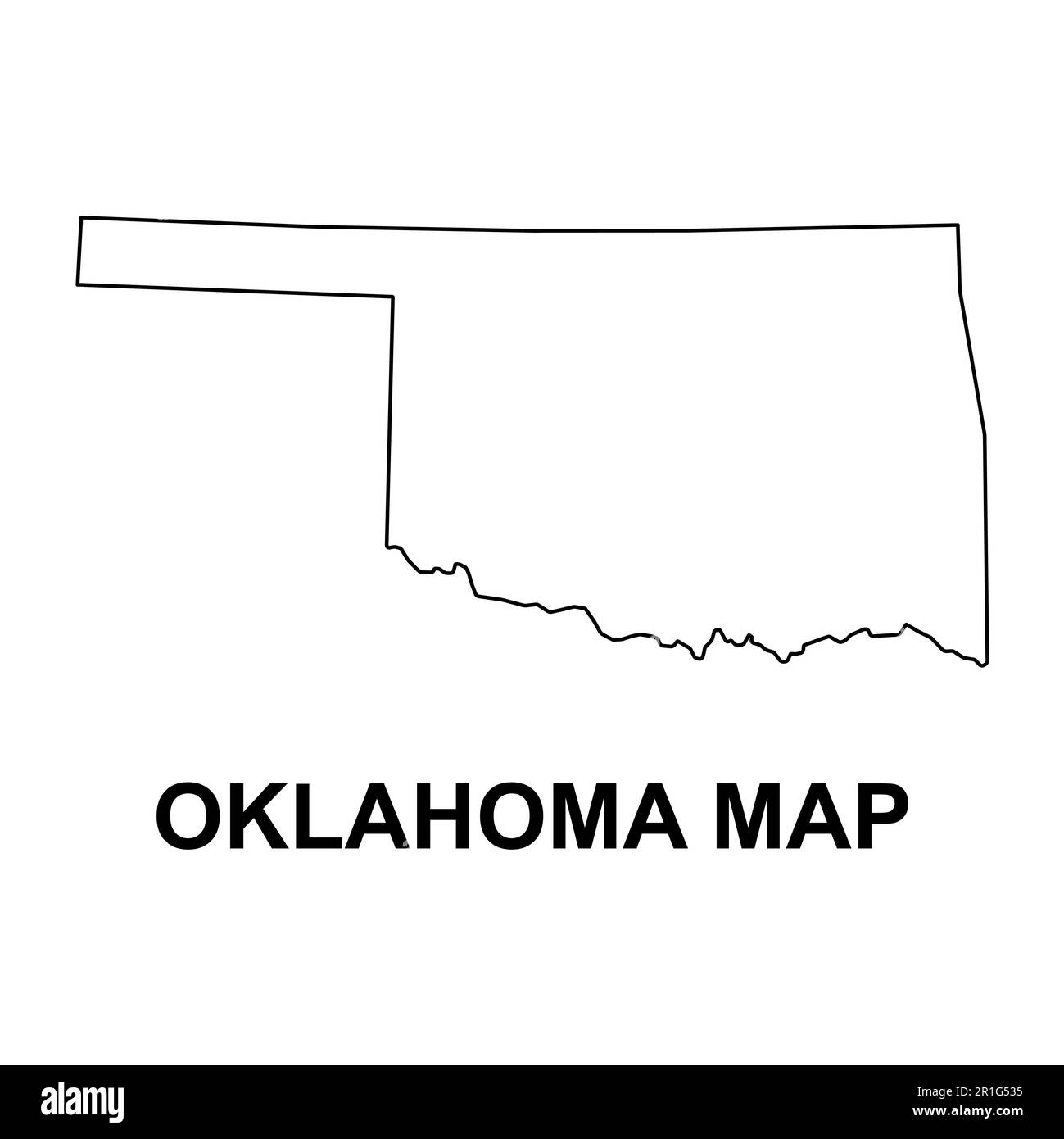 Oklahoma Kartenform, vereinigte Staaten von amerika. Symbolvektordarstellung für flache Konzepte. Stock Vektor