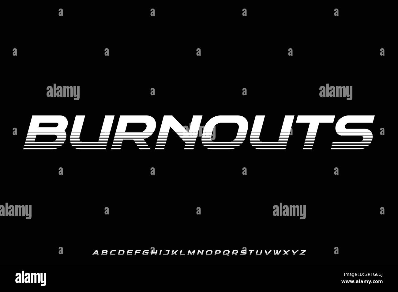 Die futuristische Neigung zeigt den Schriftartvektor an Stock Vektor