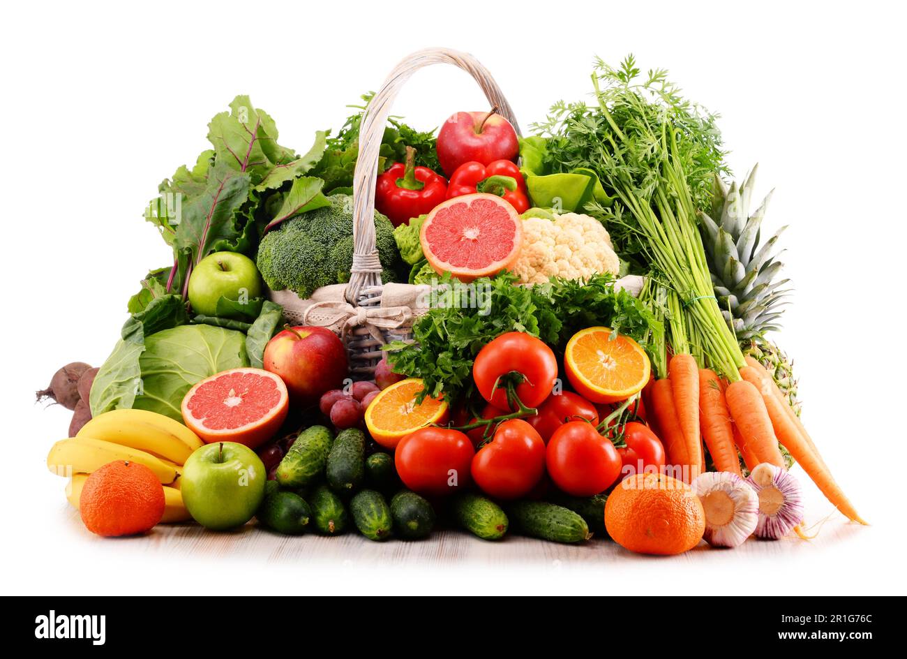 Komposition mit sortierten rohes Bio-Gemüse. Detox-Diät Stockfoto