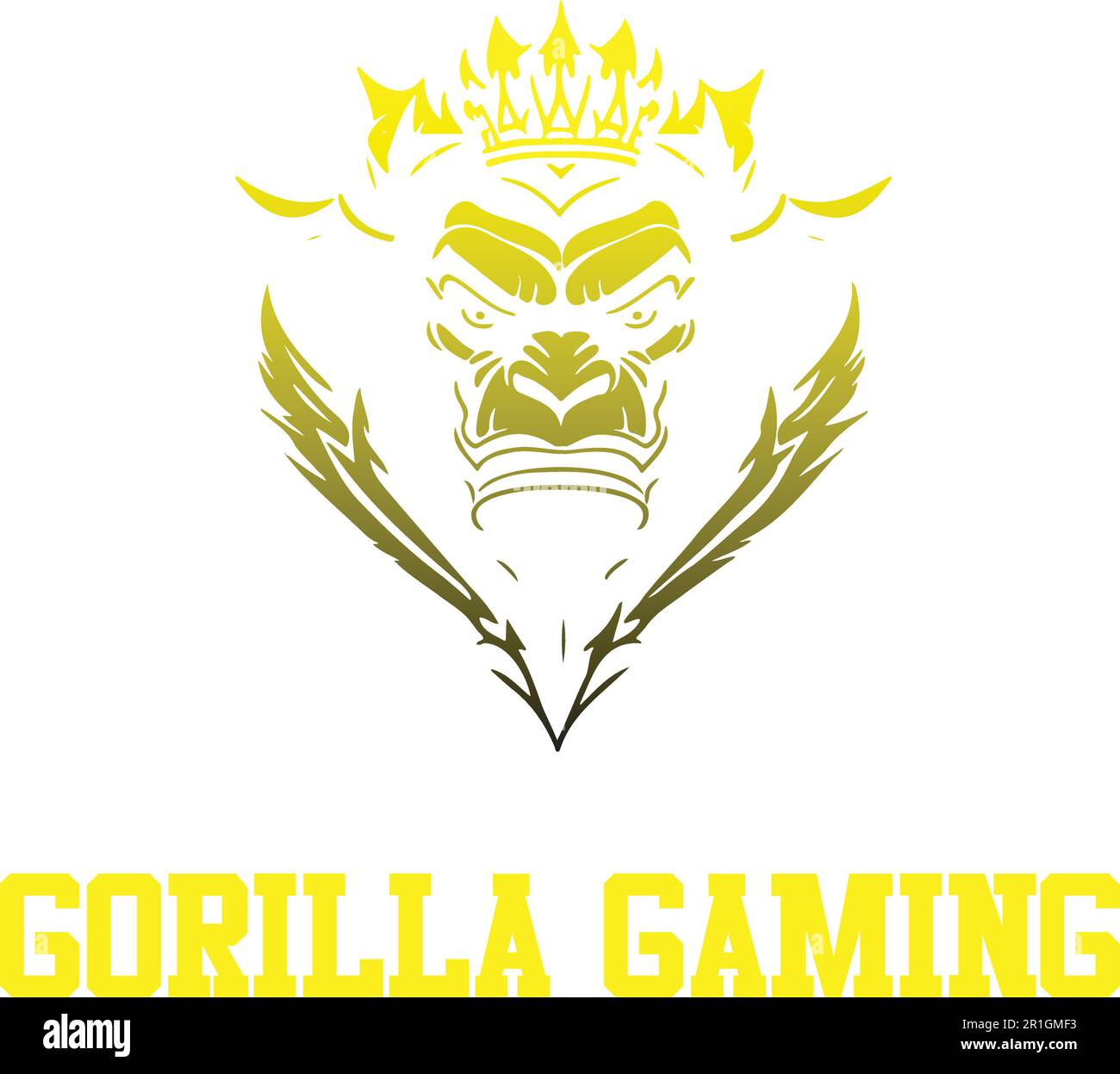 Wir stellen vor: Die Gorilla Gaming Logo-Vorlage, die sich perfekt für alle Gaming-Kanäle oder Streamer eignet, die ihr Branding verbessern möchten. Der hochwertige Vektorfilter Stock Vektor