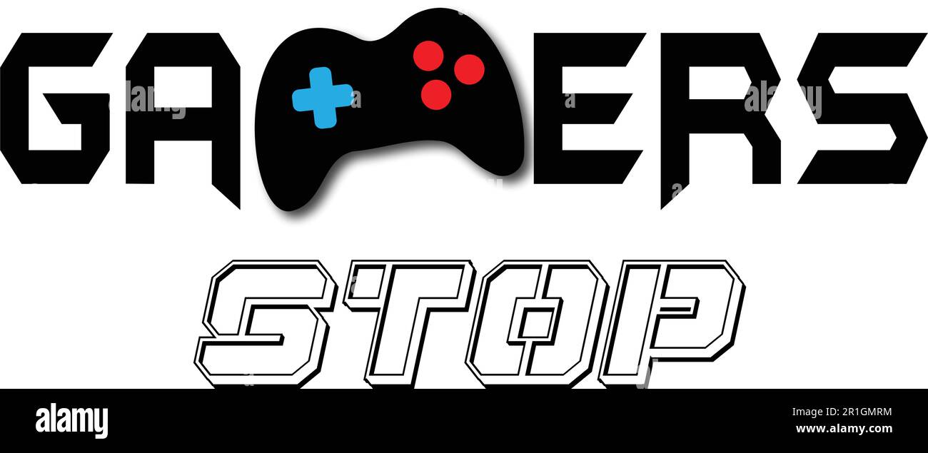 Das Gamer Stop Logo ist ein dynamisches und fesselndes Design, das die Welt der Spiele und Unterhaltung repräsentiert. Diese Vektordatei bietet eine hohe Qualität Stock Vektor