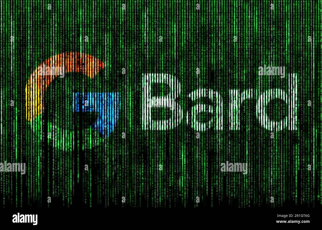 Google Bard – Chatbot-Technologie durch künstliche Intelligenz Stockfoto