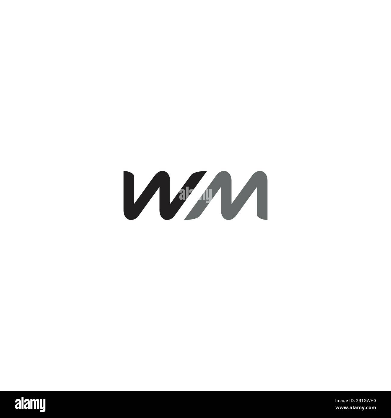 WM-Logo oder Symboldesign Stock Vektor