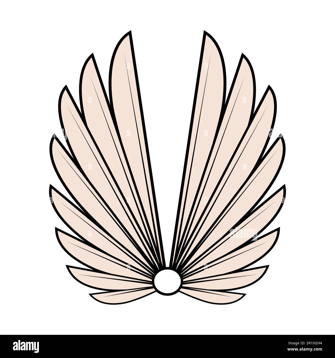 Ein Logo für einen Vogel mit einer Feder in der Mitte. Stock Vektor