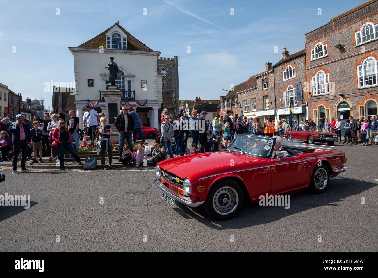 Wallingford Car Rally Mai 14. 2023 - Fahrzeug-Parade durch das Stadtzentrum von Wallingford Stockfoto