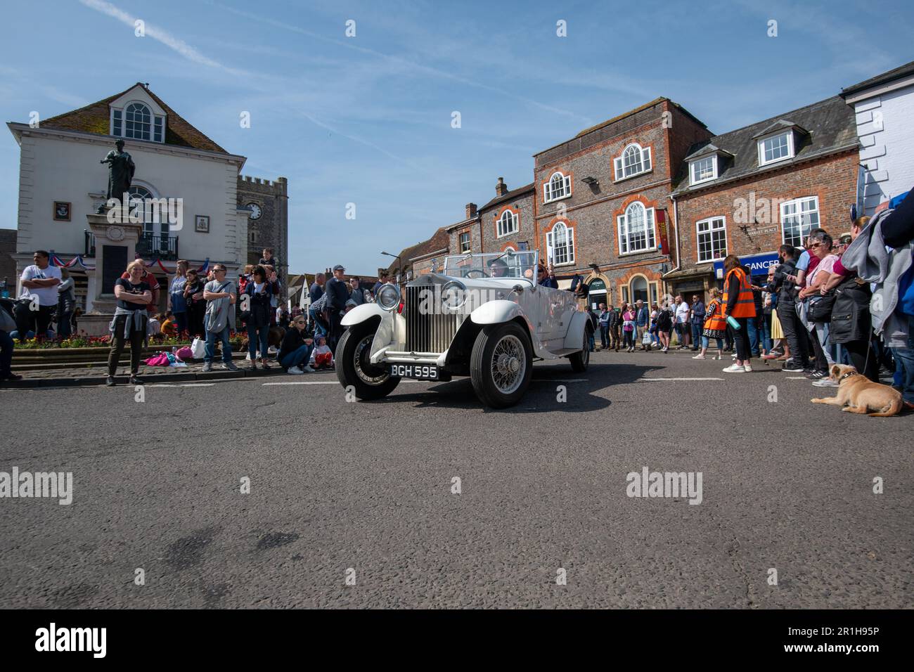 Wallingford Car Rally Mai 14. 2023 - Fahrzeug-Parade durch das Stadtzentrum von Wallingford Stockfoto