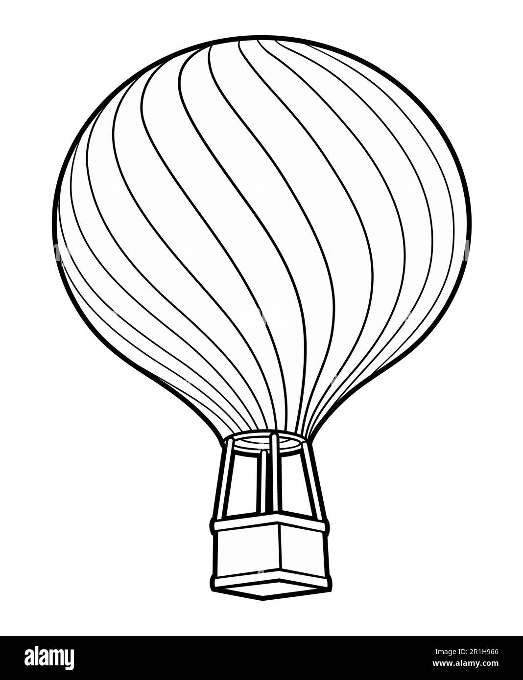 Cartoon, süßer Doodle-Luftballon. Skizzierte Vektordarstellung. Isoliert auf weißem Hintergrund. Stock Vektor
