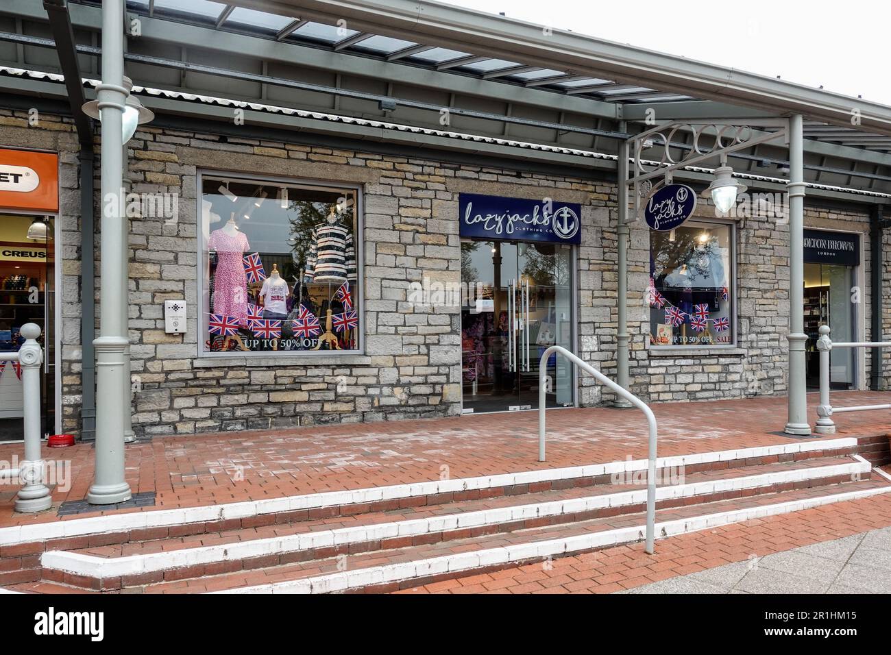 Lazy Jacks Outlet im Clarks Village Outlet Shopping, Street, Somerset, England, Großbritannien Stockfoto