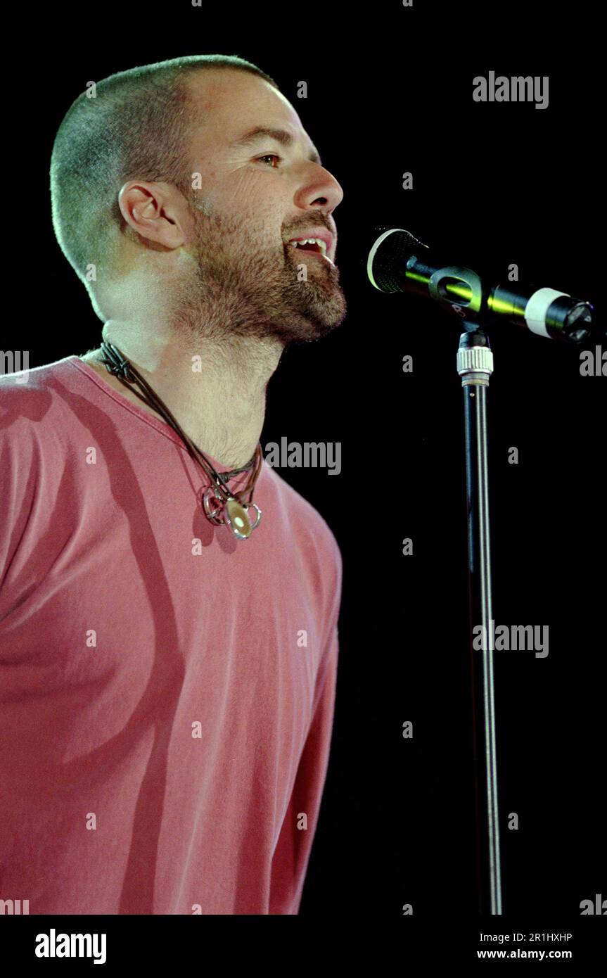 Padova Italien 20010605 Pau Donés Sänger von Jarabe de Palo auf der