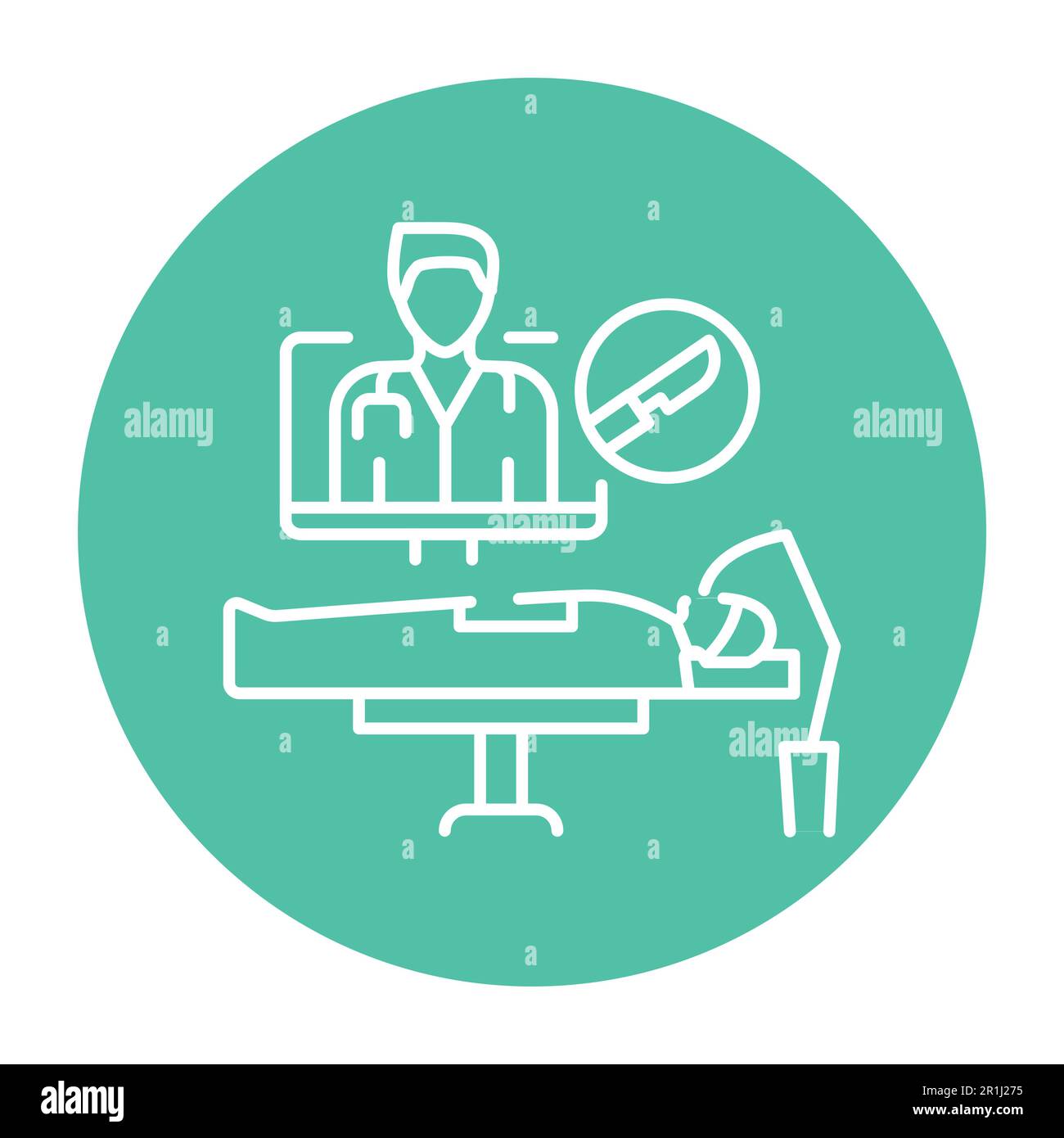 Symbol für eHealth-Farblinien. Piktogramm für Webseite, mobile App, Promo. Stock Vektor