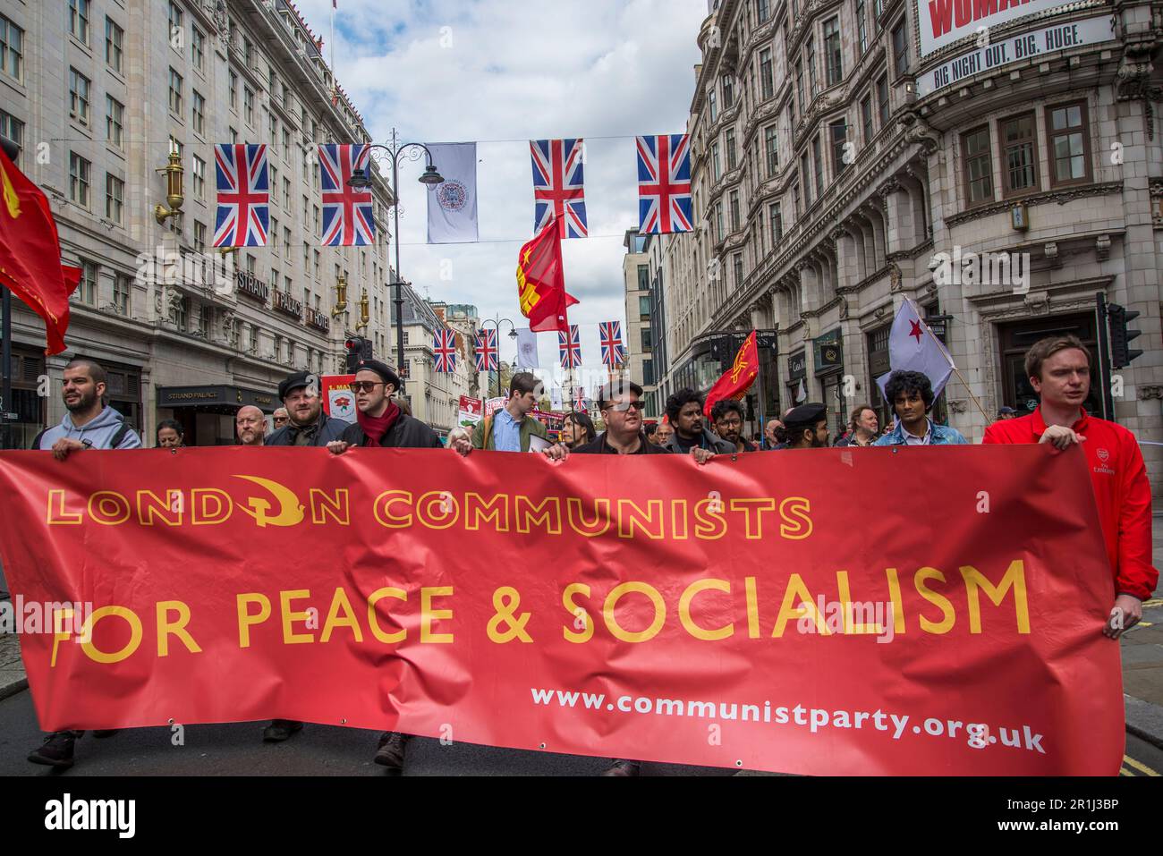 Young Communist League, May Day International Workers' Day Rally, London, England, UK, 01/05/2023 Stockfoto