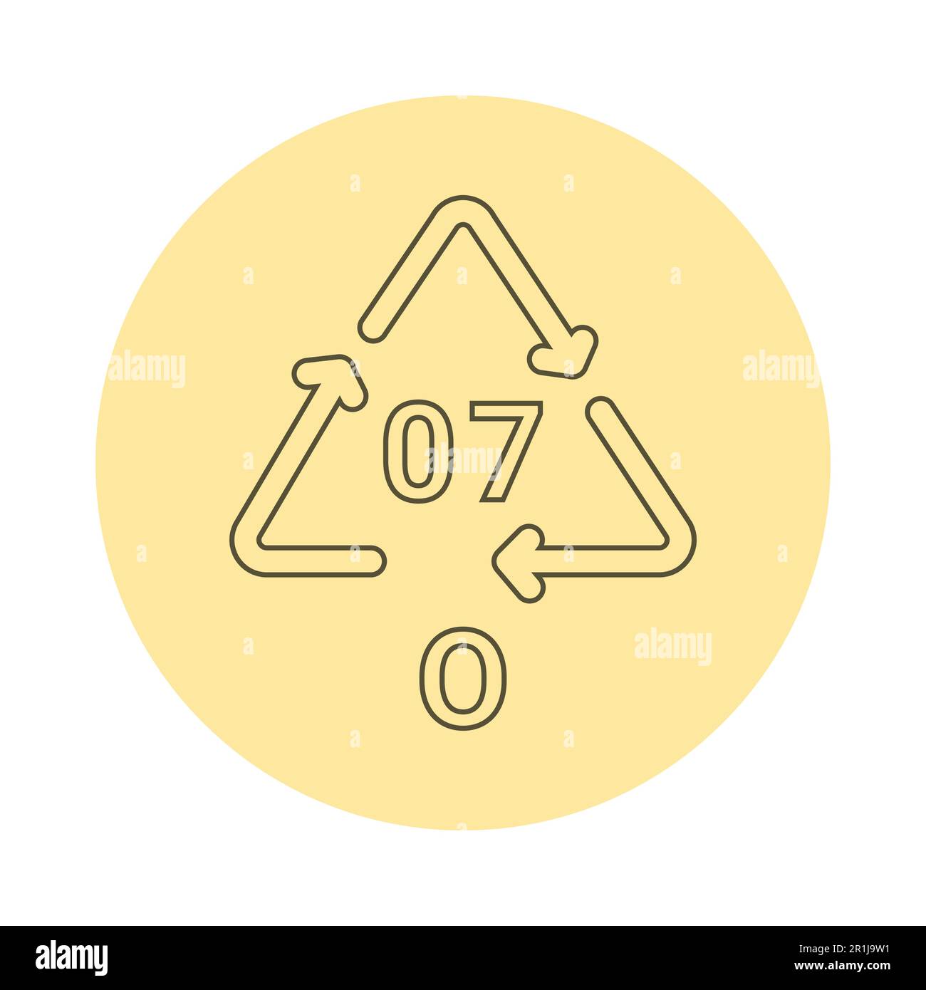 Zeilensymbol des Papierrecyclingcodes PAP 22. Verbrauchscode. Bearbeitbare Kontur. Stock Vektor