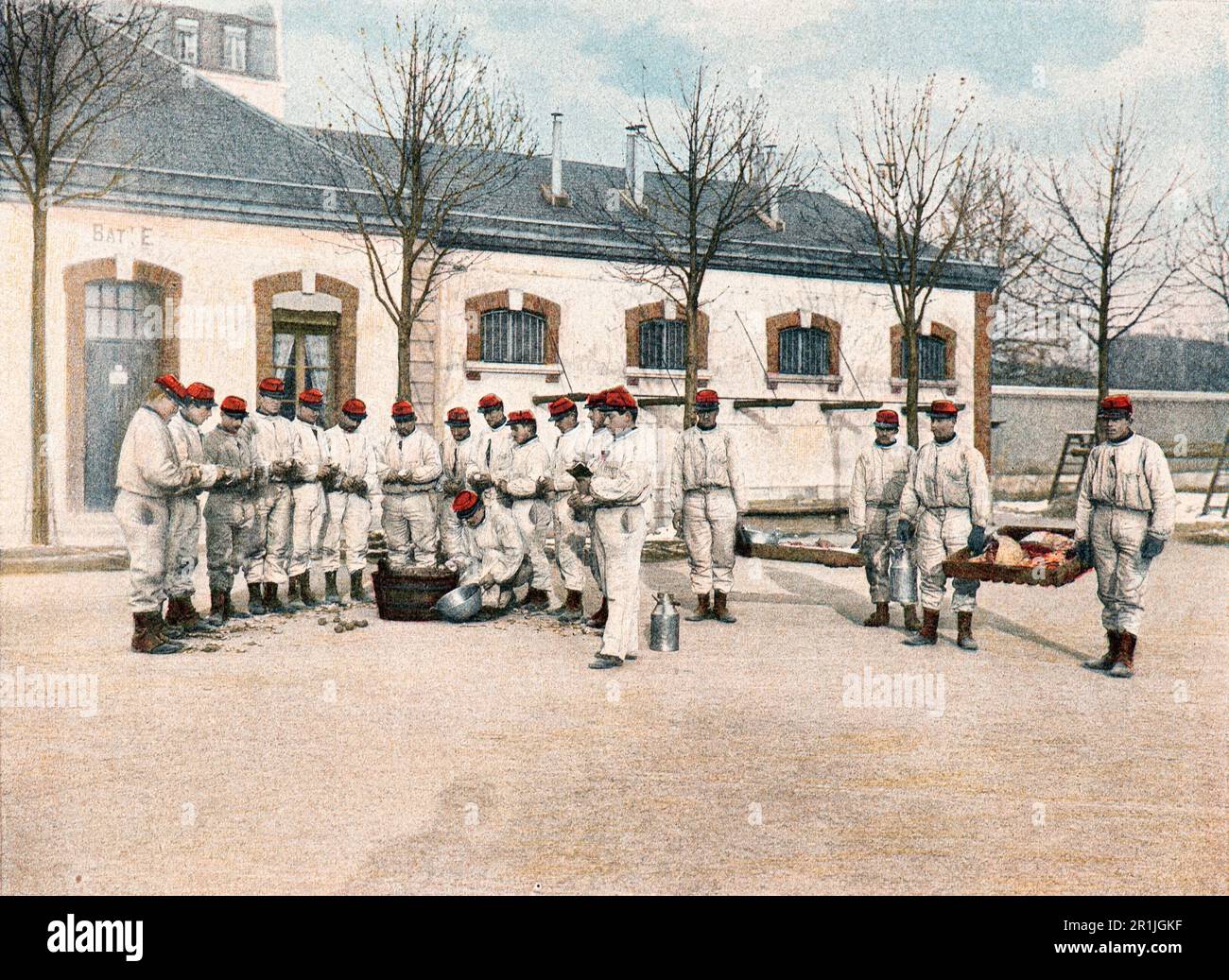 Bilder aus dem Leben eines Soldaten, ein französisches Militäralbum aus dem Jahr 1890 namens „L'Album Militaire“ Stockfoto