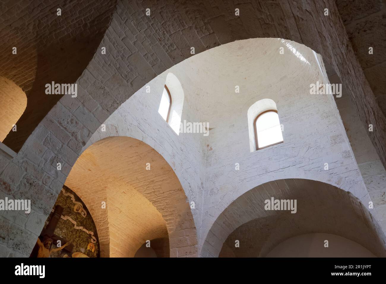 Kirche des Heiligen Antonius von Padua, d. h. die Trullo-Kirche, in der Gegend Rione Monti in Alberobello, Apulien, Italien Stockfoto