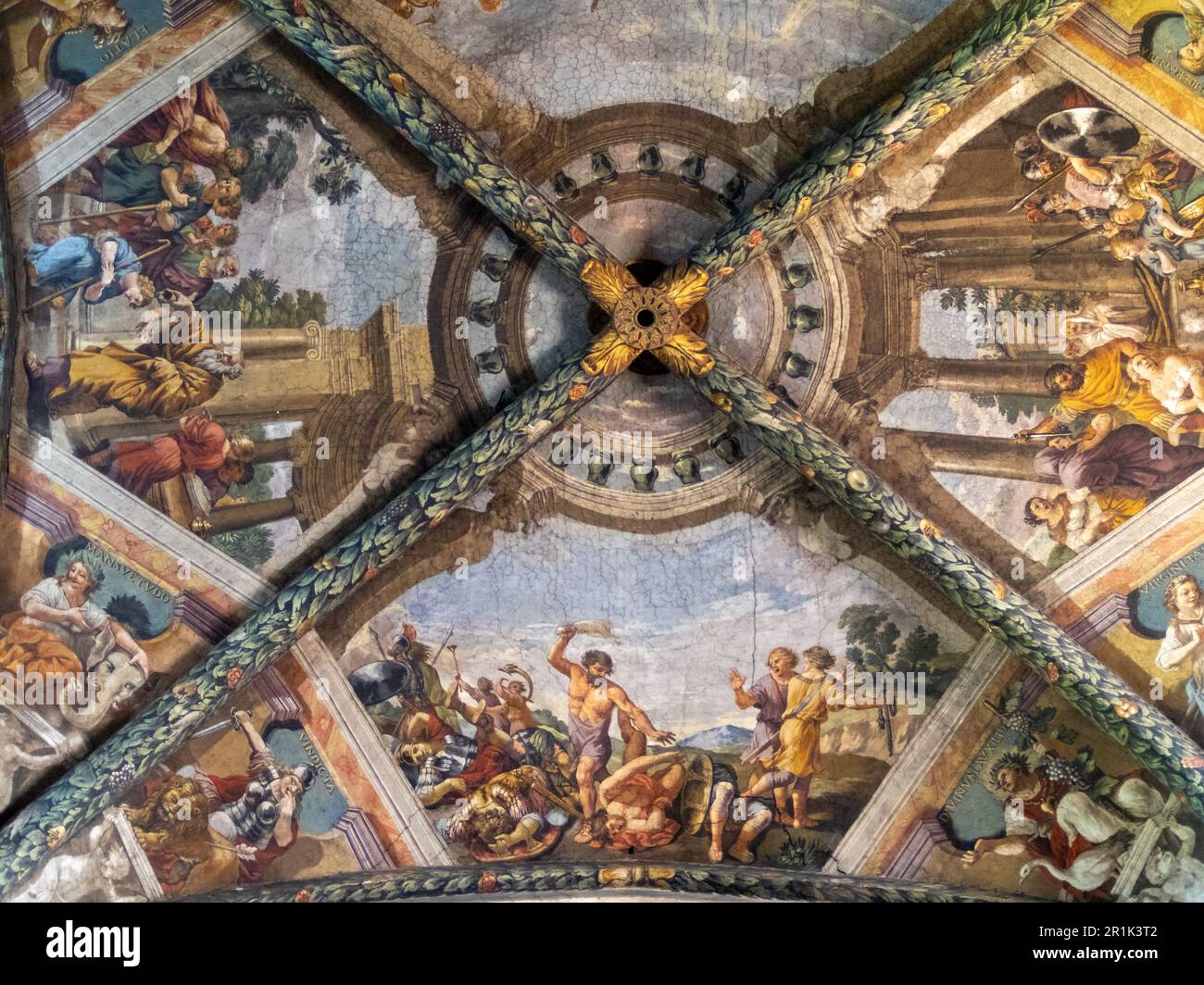 Deckenfresko der Kathedrale von Arezzo Stockfoto