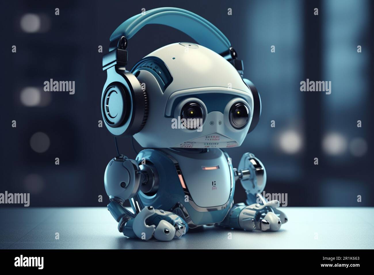 Ein Einblick in die Zukunft der Technologie, da ein kompakter Roboter mit fortschrittlicher 