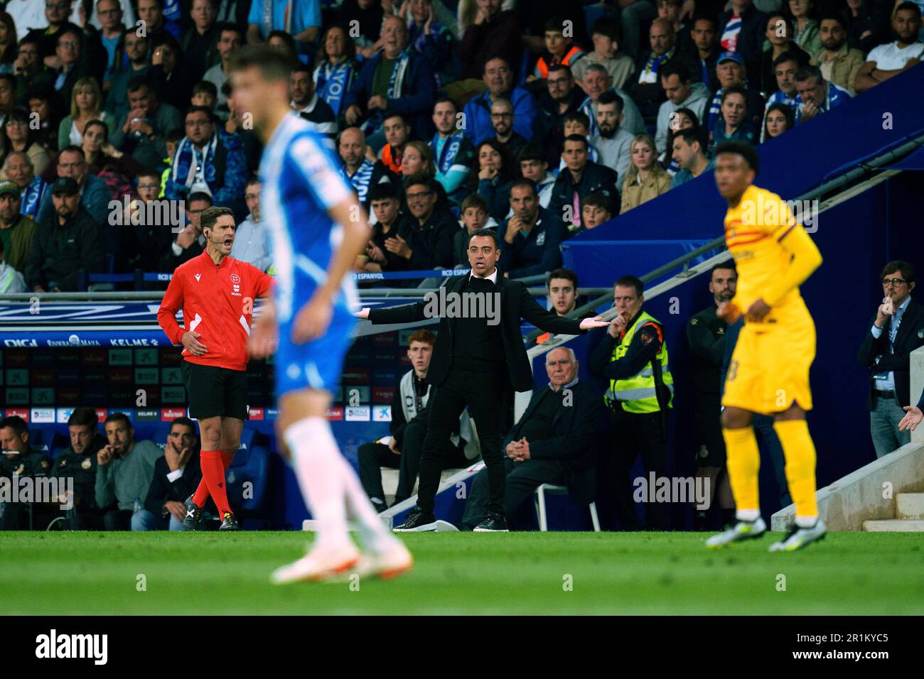 Cornellà de Llobregat, Spanien, 14, Mai 2023. Spanisch La Liga: RCD Espanyol gegen FC Barcelona. Kredit: JG/Alamy Live News Stockfoto