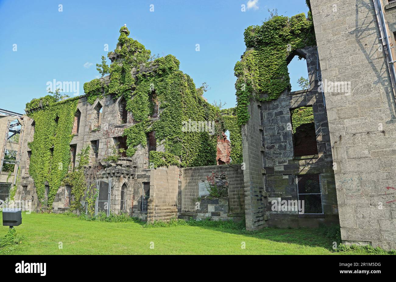 Pockenkrankenhausruine - New York Stockfoto