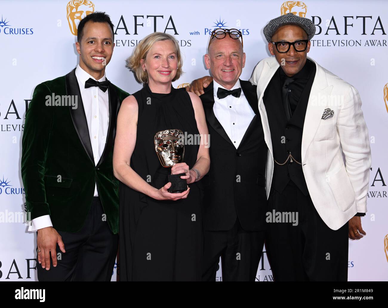 London, Großbritannien. 14. Mai 2023. London, Großbritannien. 14. Mai 2023. Will Kirk, Kirsten Ramsay, Steve Fletcher und Jay Blades bei den BAFTA Television Awards mit P&O Cruises, der Royal Festival Hall, London. Kredit: Doug Peters/Alamy Live News Stockfoto