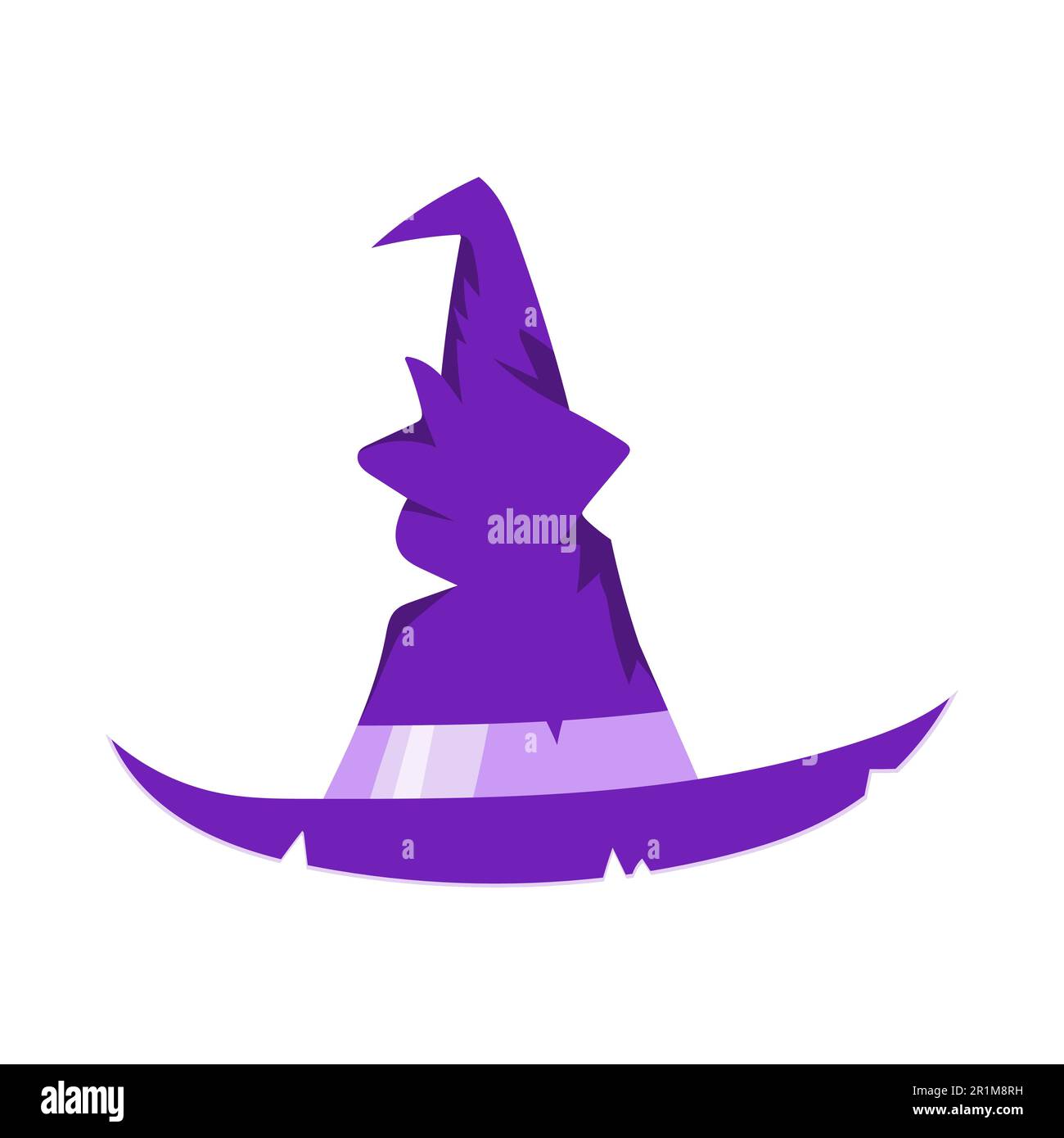 Halloween Hexenhut Aus Satin – Spitz Zulaufend, Lila, Für Damen & Kinder
