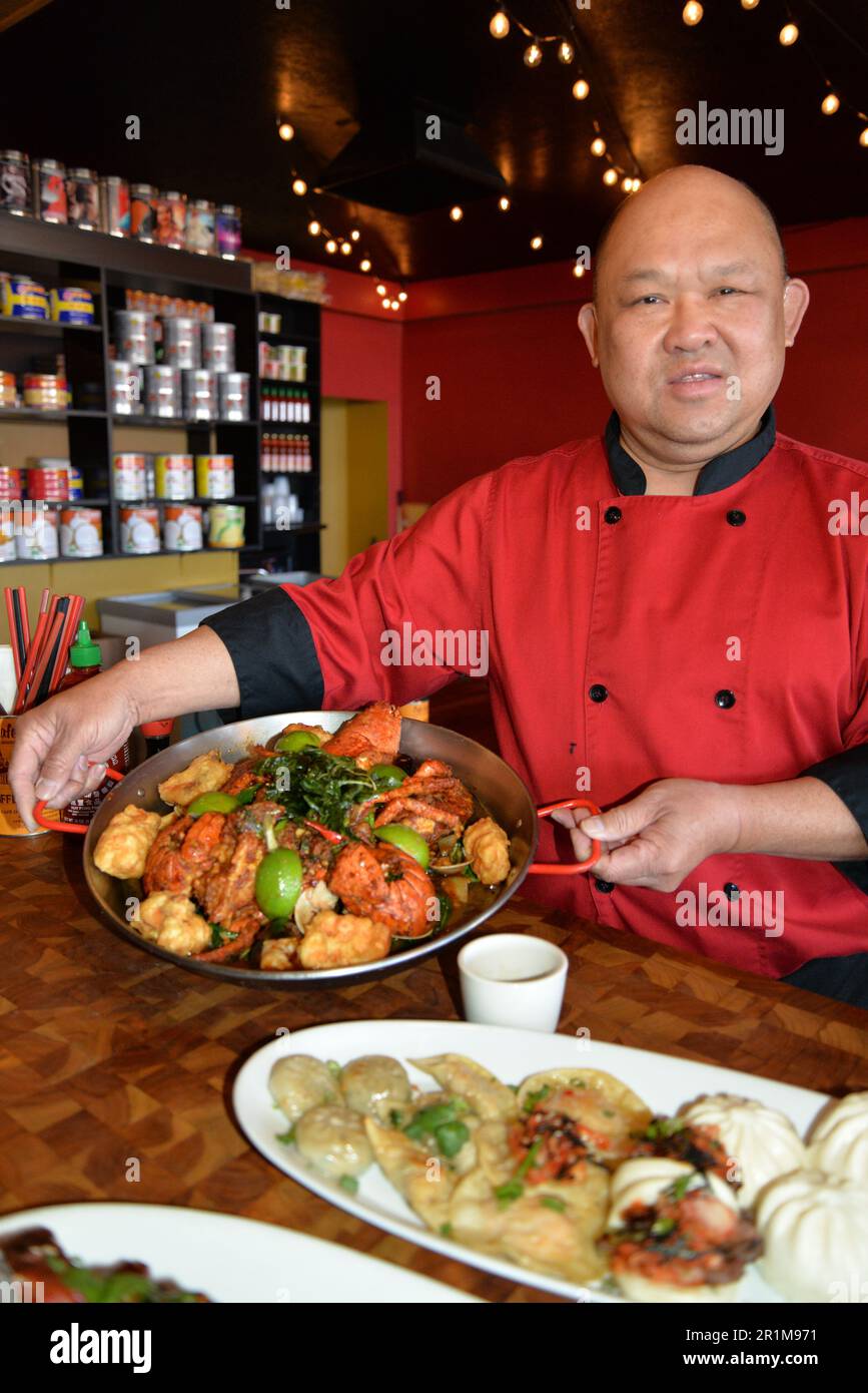 Asiatische Küche von Koch Toi Tok in Albuquerque, New Mexico Stockfoto