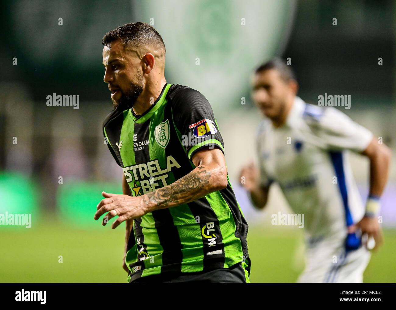 Belo Horizonte, Brasilien. 14. Mai 2023. Mineirao Stadium Felipe Azevedo of America Mineiro, während des Spiels zwischen America Mineiro und Cruzeiro, für die 6. Runde der brasilianischen Meisterschaft 2023, in der Arena Independencia, diesen Sonntag, 14. 30761 $ (Gledston Tavares/SPP) Guthaben: SPP Sport Press Photo. Alamy Live News Stockfoto