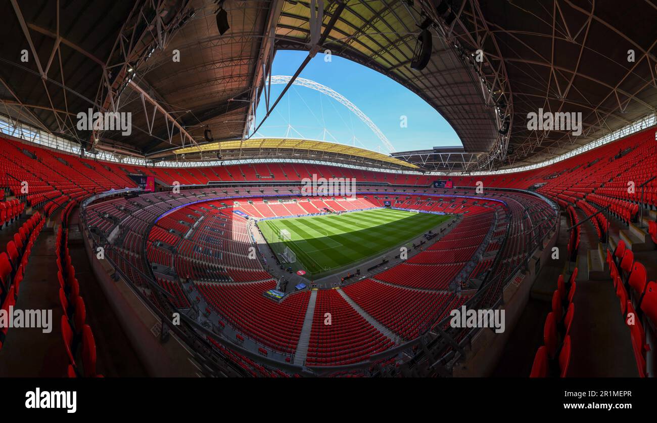 London, Großbritannien. 14. Mai 2023. Allgemeiner Blick auf Wembley vor dem Anstoß beim FA-Cup-Spiel der Frauen im Wembley Stadium, London. Das Bild sollte lauten: Gary Oakley/Sportimage Credit: Sportimage Ltd/Alamy Live News Stockfoto
