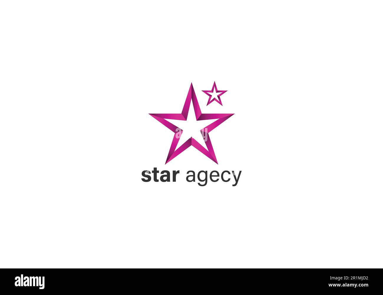 Designvorlage für das Vektorlogo der Star-Agentur Stock Vektor