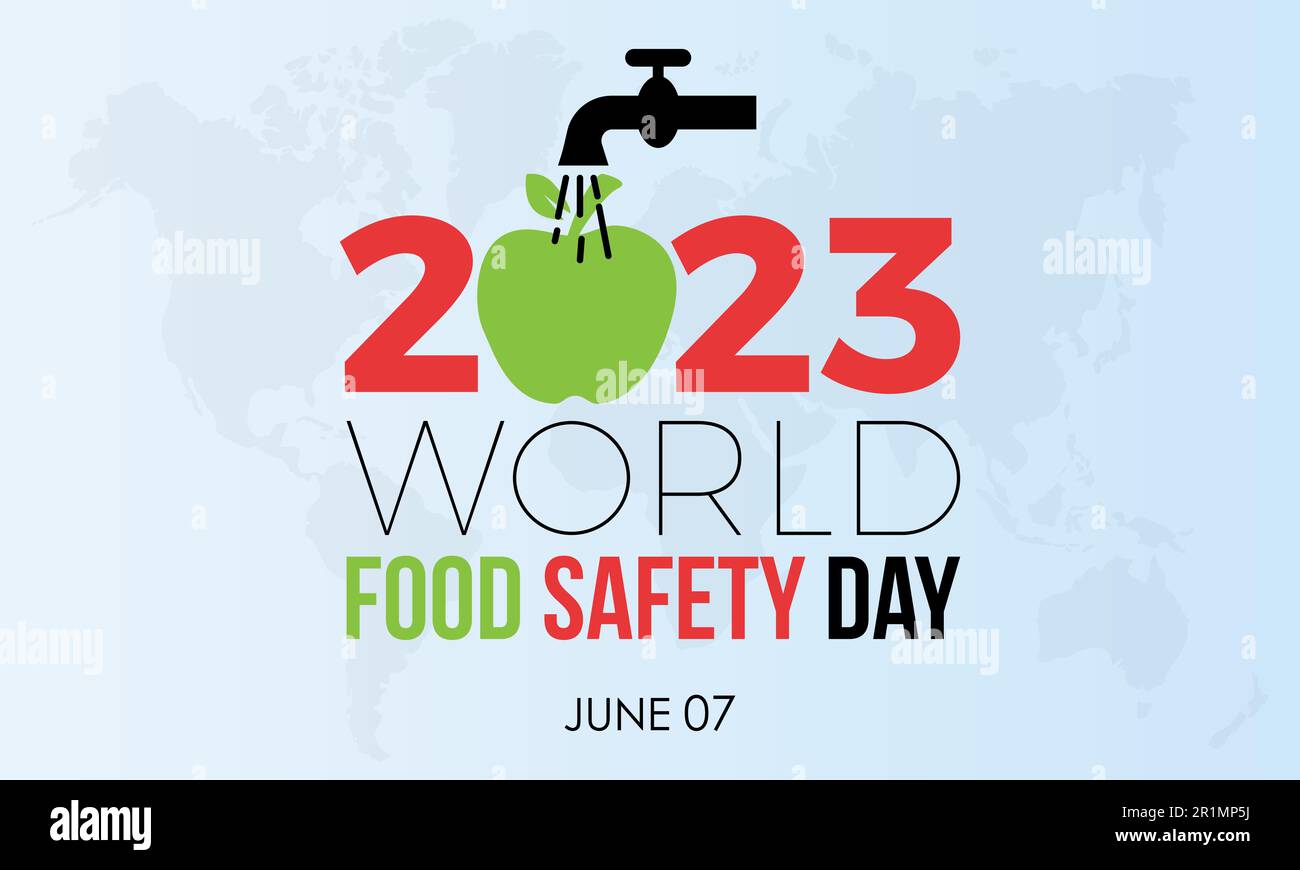2023 Concept World Food Safety Day – Vektordesign-Illustration. Gesundes Gewohnheitsbewusstsein. Stock Vektor